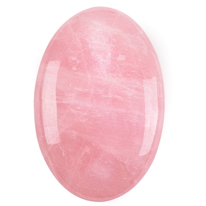 Rose Quartz Palm Stone Crystal Natural Chakra Reiki Polished Healing Love Oval Pocket Worry Stone Crystals for Anxiety Stress Relief Therapy