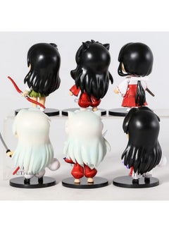 Trunkin Trunkin | Inuyasha Action Figure Anime | Sesshoumaru Higurashi Kagome Miroku PVC Action Model Figures | Set of 6 Toys Weeb Manga Collectible Figurines  - Image 2
