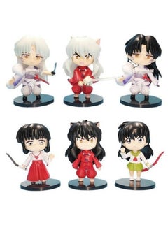 Trunkin Trunkin | Inuyasha Action Figure Anime | Sesshoumaru Higurashi Kagome Miroku PVC Action Model Figures | Set of 6 Toys Weeb Manga Collectible Figurines  - Image 1