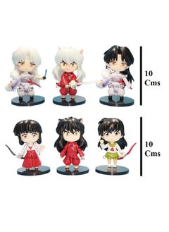 Trunkin Trunkin | Inuyasha Action Figure Anime | Sesshoumaru Higurashi Kagome Miroku PVC Action Model Figures | Set of 6 Toys Weeb Manga Collectible Figurines  - Image 3