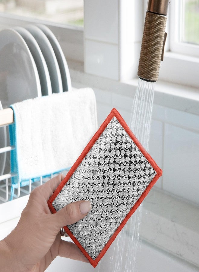 OGGI Bambou Odor-Free Scrubbing Sponges - Natural Scrub Sponges for Dishes, 91% Bamboo-Derived Rayon Cellulose Fiber, Reusable, Absorbent, Durable Scrubbers, Non-Scratch, Washable - 3 pcs, 7x4 - Image 3