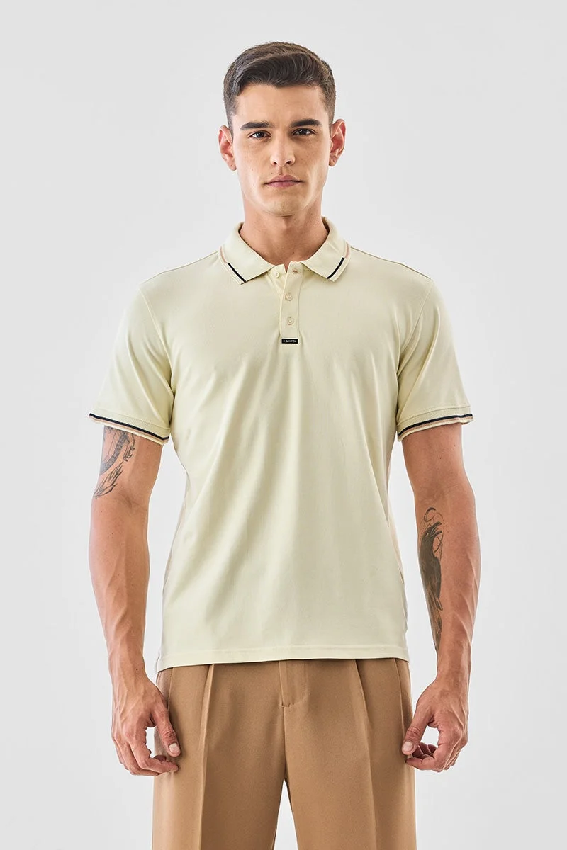 سنيتش تيشيرت بولو بقصة عادية مطاطي