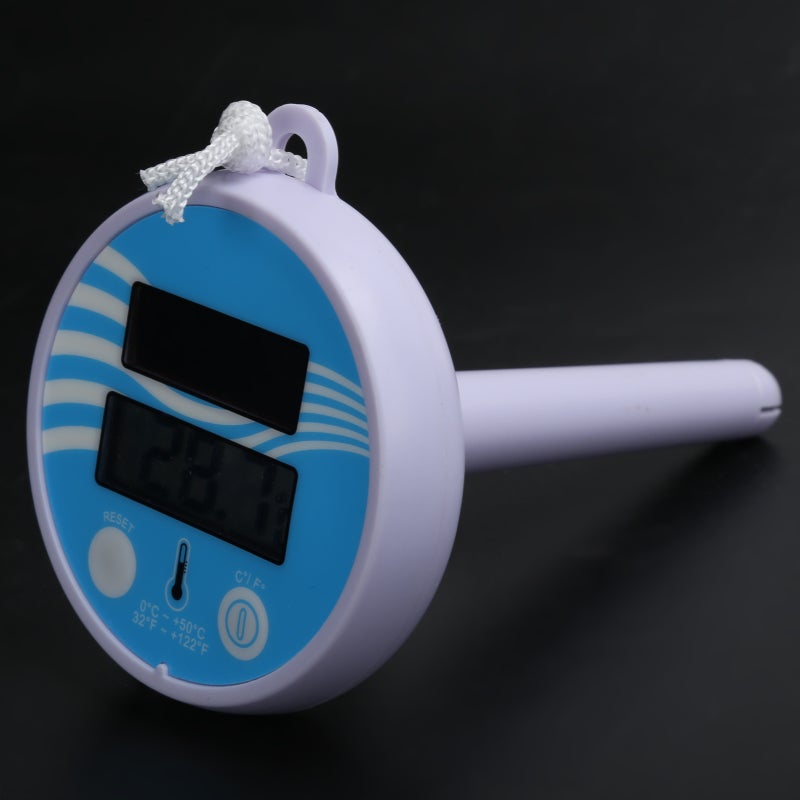 Pool Thermometer: Solar-Powered LCD Display - Highly Accurate Temperature Sensor for Outdoor & Indoor Pools, Spas With Floating Rope - Image 5