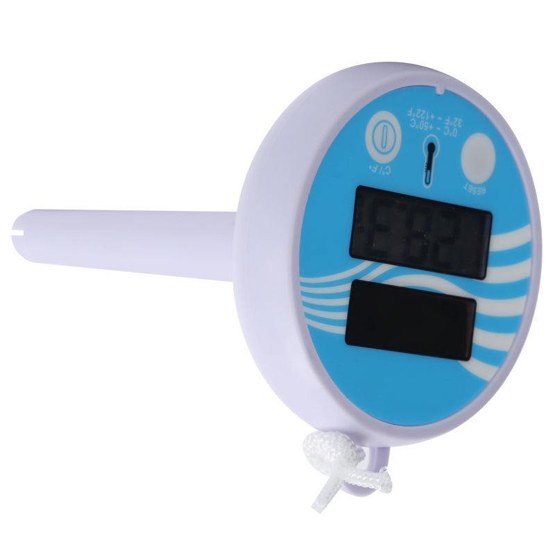 Pool Thermometer: Solar-Powered LCD Display - Highly Accurate Temperature Sensor for Outdoor & Indoor Pools, Spas With Floating Rope - Image 2