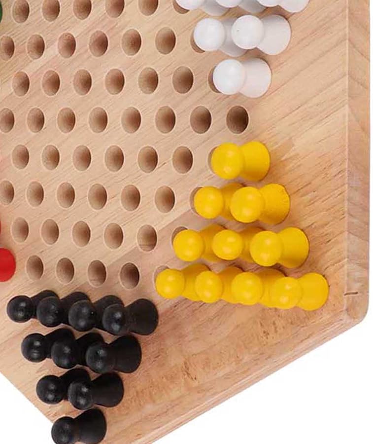 لوح لعبة الداما الصينية الخشبي للأطفال - تعليمي استراتيجي ممتع للعائلة - Image 3