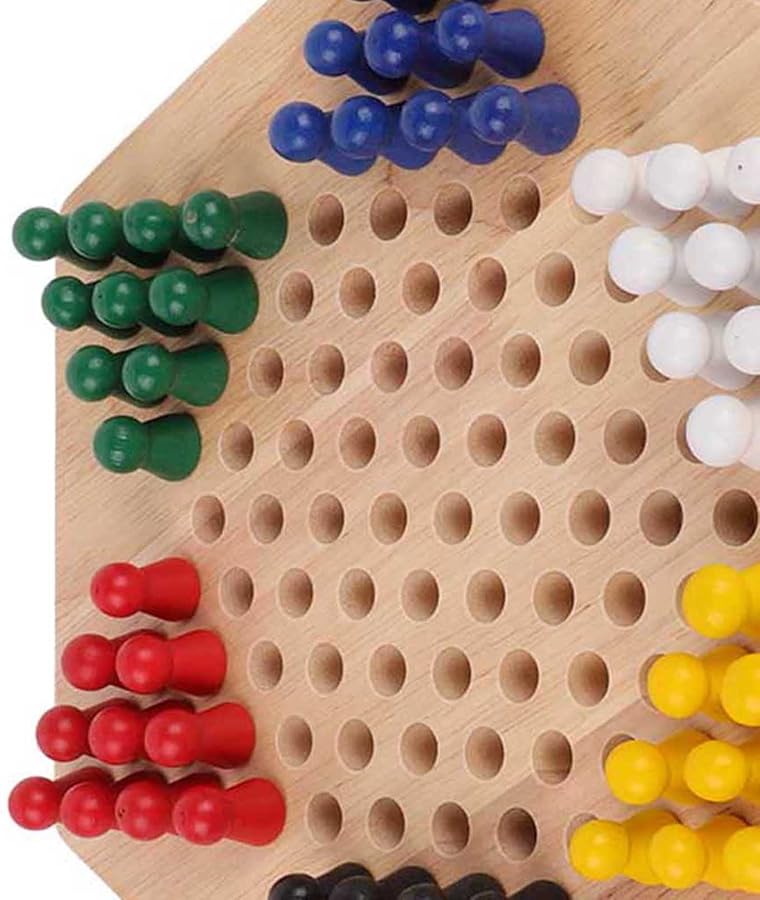 لوح لعبة الداما الصينية الخشبي للأطفال - تعليمي استراتيجي ممتع للعائلة - Image 1