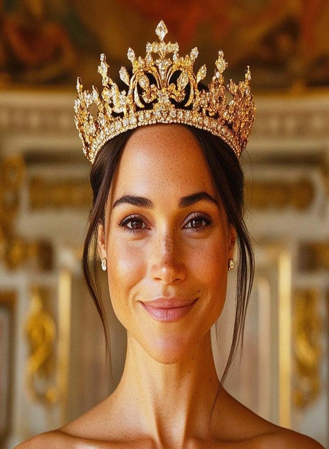 بريشو تيجان زفاف بريشو المضيئة المرصعة بأحجار الراين، تيجان حفلات التخرج الكريستالية، طوق رأس لامع لحفلات العودة إلى الوطن للنساء (أزرق) - Image 5
