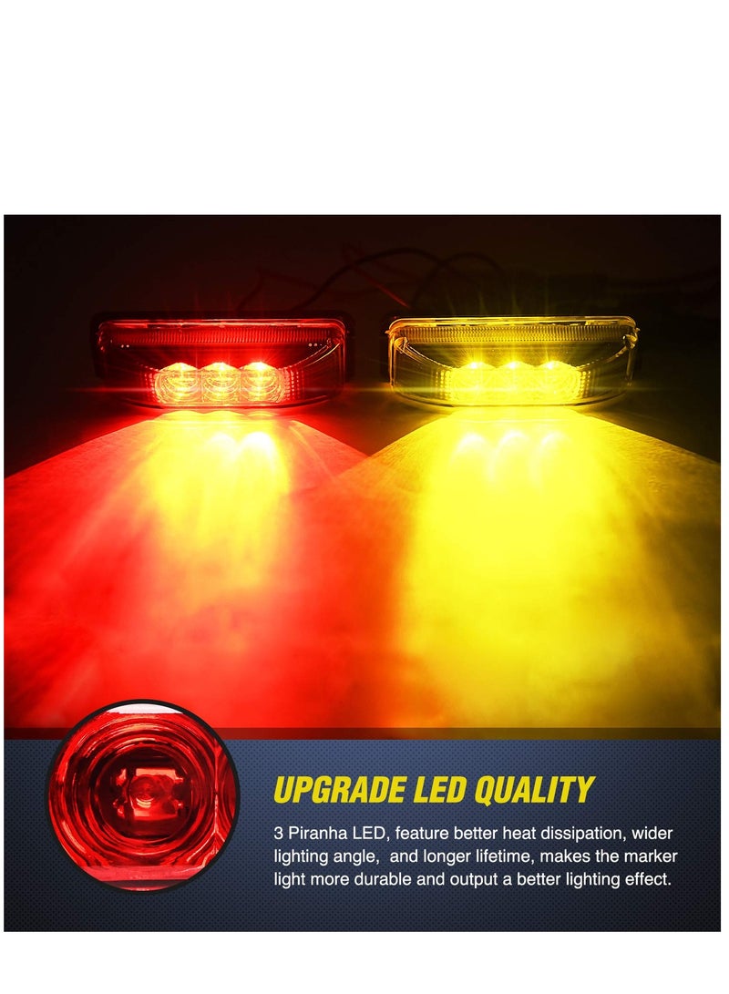 Loquat LED Marker Light TL-33 4PCS 3.9 Inch 3 Led Truck Trailer Light Front Rear LED Side Marker Lights Clearance Indicator Lamp Waterproof Sealed Surface Mounted LED Marker Light - Image 3