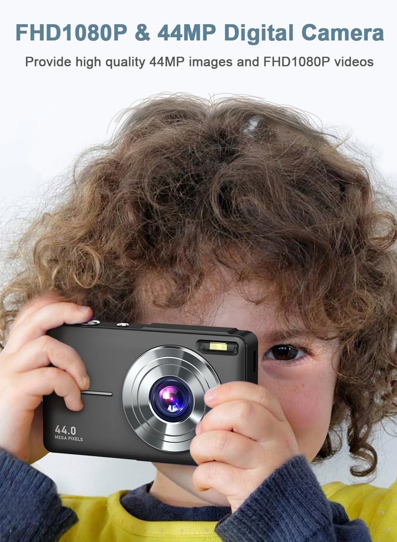 Generic Digital Camera, FHD 1080P Kids Camera 44MP Point and Shoot Digital Cameras with 32GB SD Card, 16X Zoom  - Image 3