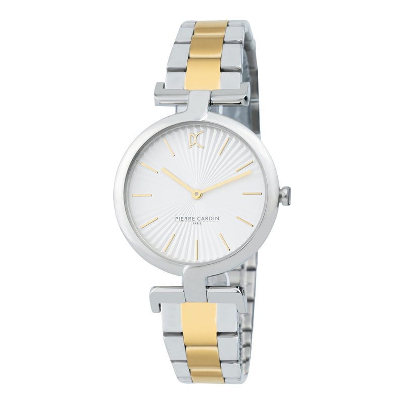 PIERRE CARDIN Women's Watch with Silver Stainless Steel Case and Silver & Gold Stainless Steel Band - Image 1