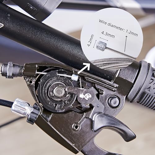 CIQIYO 10Pcs 2100MM Universal Bicycle Shifter Cable, Stainless Steel Shift line,Bike Shift Wire Kit for Mountain and Road Bike, With Cable Tips and O-rings - Image 4