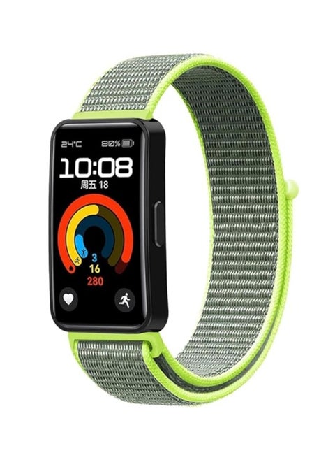 Nylon Watch Band for Huawei Band 10 Adjustable Replacement Sport Watch Band Compatible with Sports Nylon Strap  - yellow
