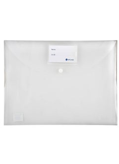 ATLAS Clear Document Bag Foolscap Size White  - Image 1