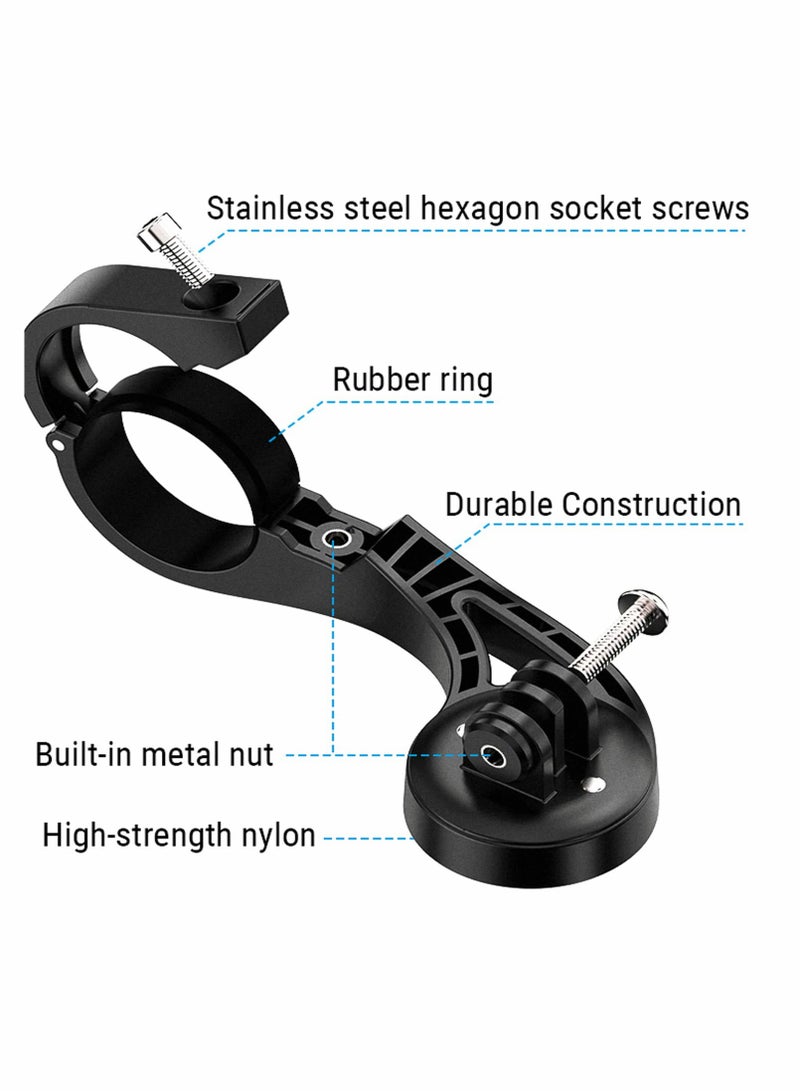 Out Front Mount Compatible with Garmin Edge GPS Bike Computer, XOSS G/G+, iGPSPORT GPS - Cycling Handlebar 25.4mm 31.8mm Light Holder Gopro Camera Bracket - Image 3