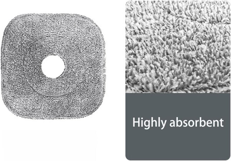 Rinakou 6 Pack 9 Inch Square Microfiber Mop Pad Refill Compatible with True & Tidy SPIN-800 TrueClean Mop M16 Spin Mop and Most Square Spin Mop & Bucket - Image 3