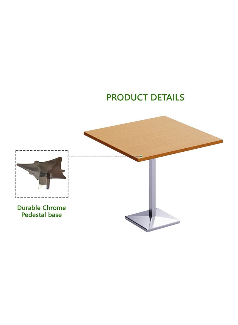Mahmayi Barra 500X500E-120 4 seater Square Base H105 Bar Table Light Walnut  - Image 3