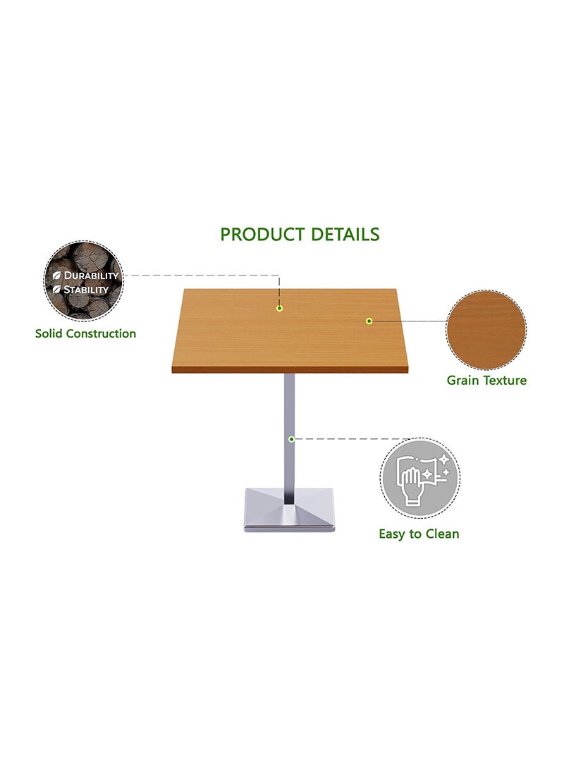 Mahmayi Barra 500X500E-120 4 seater Square Base H105 Bar Table Light Walnut  - Image 2