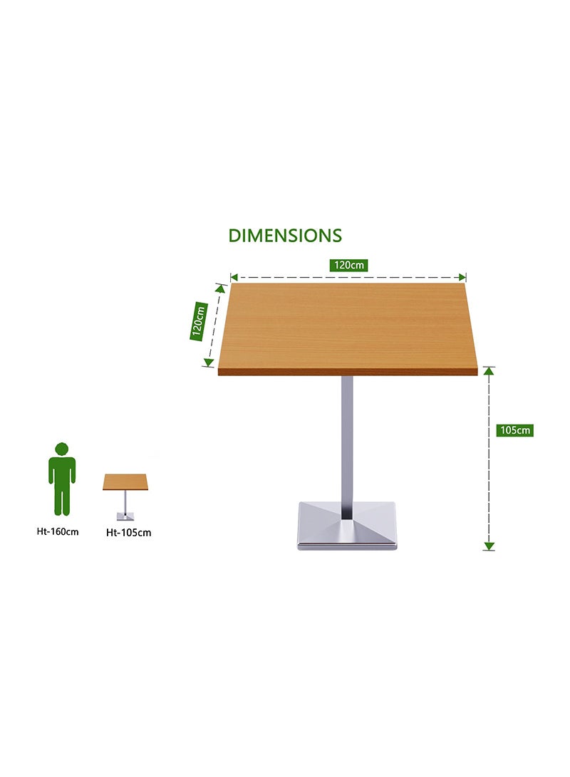 Mahmayi Barra 500X500E-120 4 seater Square Base H105 Bar Table Light Walnut  - Image 4