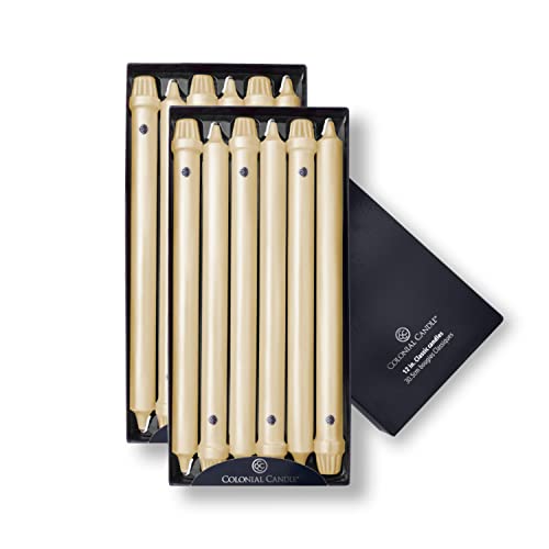 Colonial Candle Unscented Taper Candle, Classic Collection, Limoncello, 12 in, Pack of 12 - Up to 10 Hours Burn - Image 1