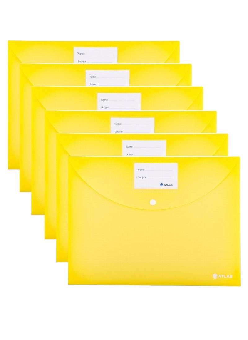 ATLAS 6-Piece Document Bag Yellow Colour  - Image 1