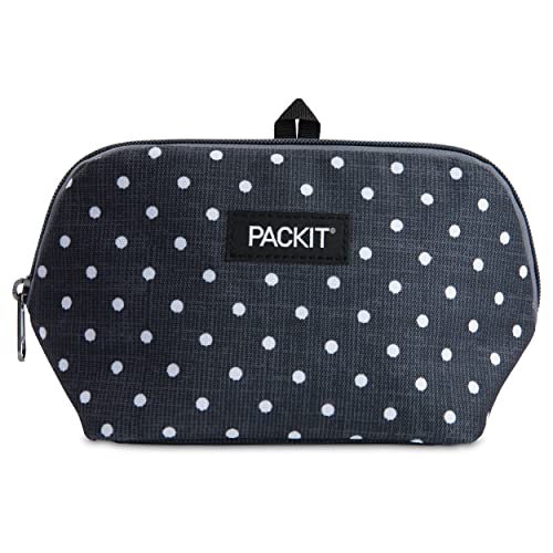 PackIt Freezable Snack Bag, Polka Dots, Built with EcoFreeze Technology, Foldable, Reusable, Zip Closure Locks in Cool Dry Air, and Fresh Snacks On the Go - Image 1