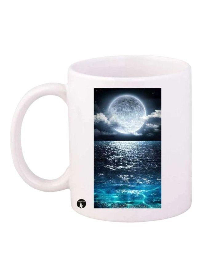 RKN The Sea Printed Coffee Mug White/Black/Blue - Image 1