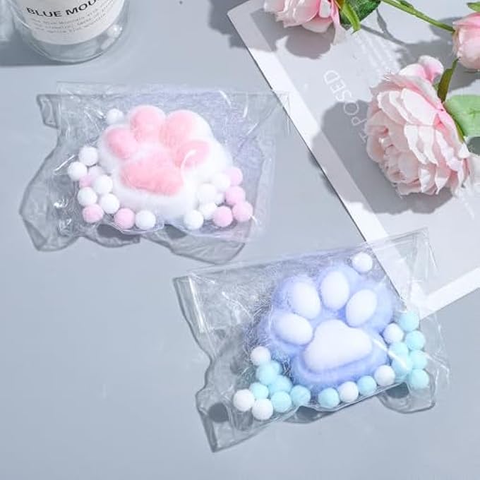 SOTOGO 2 Pieces Cat Squeeze Toys Stress Relief Squishies Animal Fidget Toys PVC Sensory Toys Family Squishy Toys - Image 3