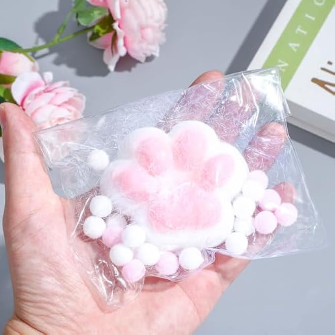 SOTOGO 2 Pieces Cat Squeeze Toys Stress Relief Squishies Animal Fidget Toys PVC Sensory Toys Family Squishy Toys - Image 4