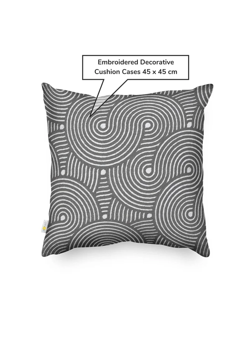 Donetella Decorative Embroidered Cushion Cover Multicolour 45x45Cm (Without Filler)