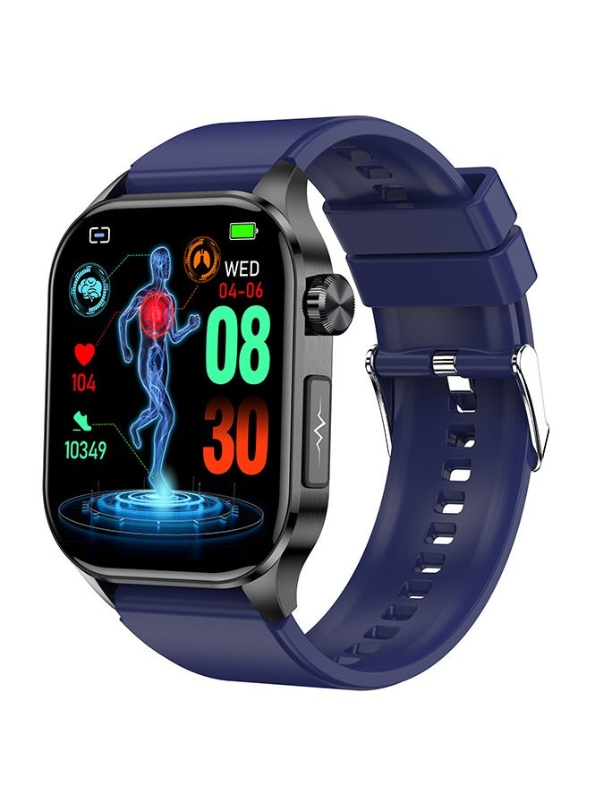 AROAQ ET580 smart watch, durable elegant Bluetooth calling smart watch, Amoled Display fitness tracker watch with blood pressure Blood sugar monitoring, (Blue) - Image 1