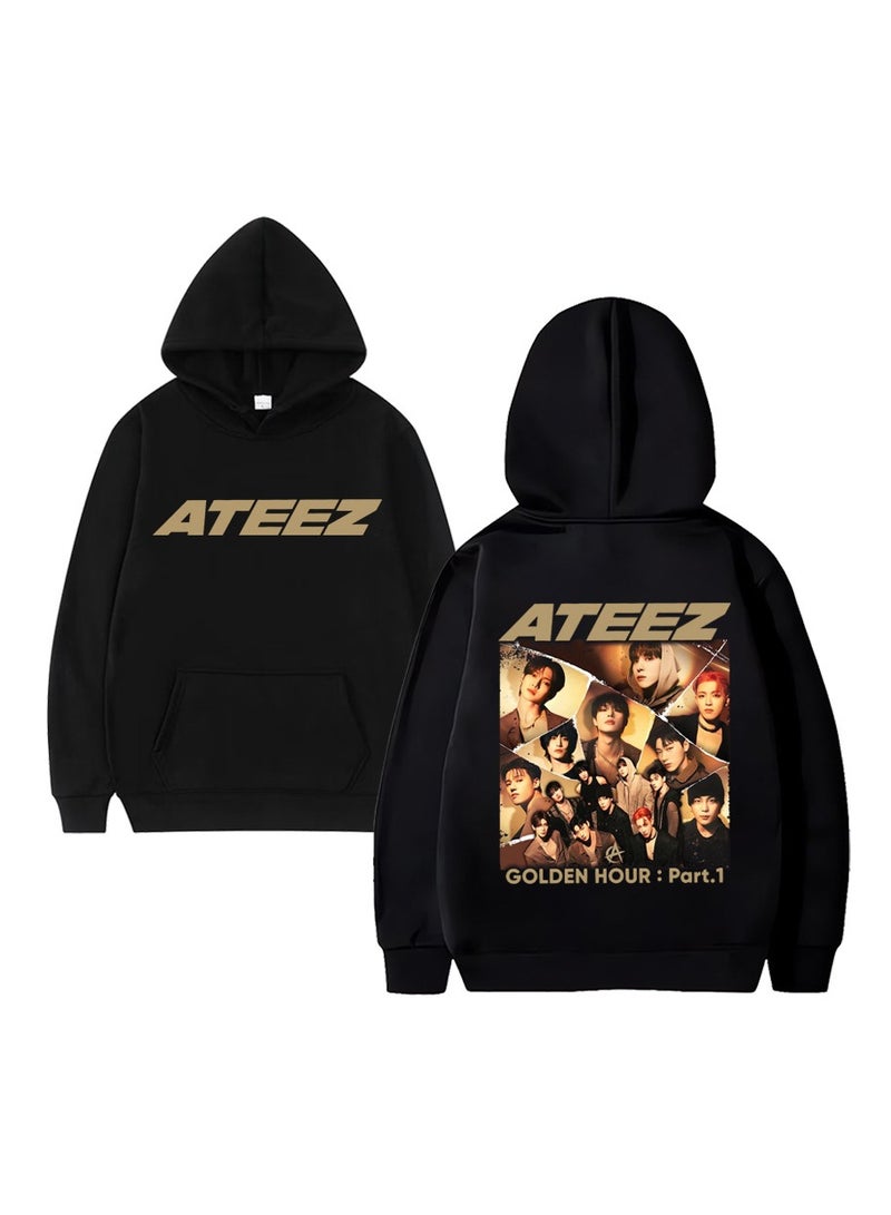 Ateez group The World Ep Fin Will album Hoodie Sweatshirts Pullover Shirt Hooded Sweater  - Image 1