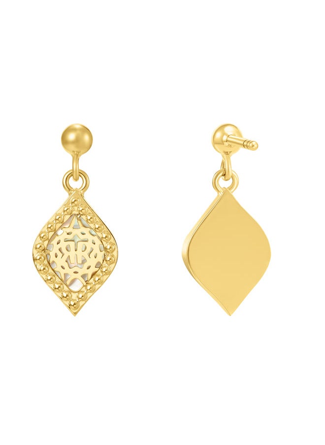 CERRUTI 1881 Esmeralda Gold Plated Mop Crystals Earrings  - Image 3