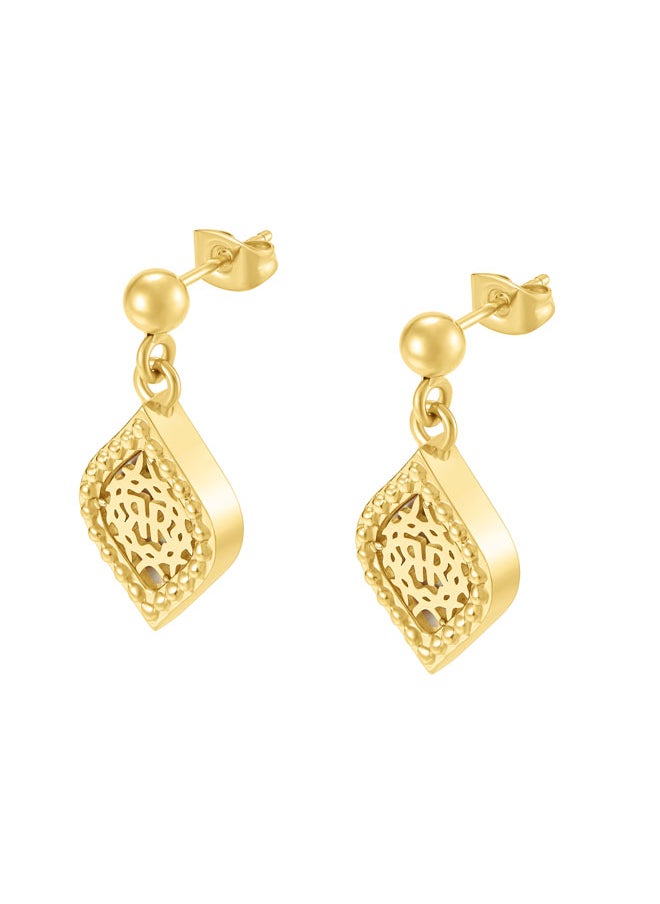 CERRUTI 1881 Esmeralda Gold Plated Mop Crystals Earrings  - Image 2