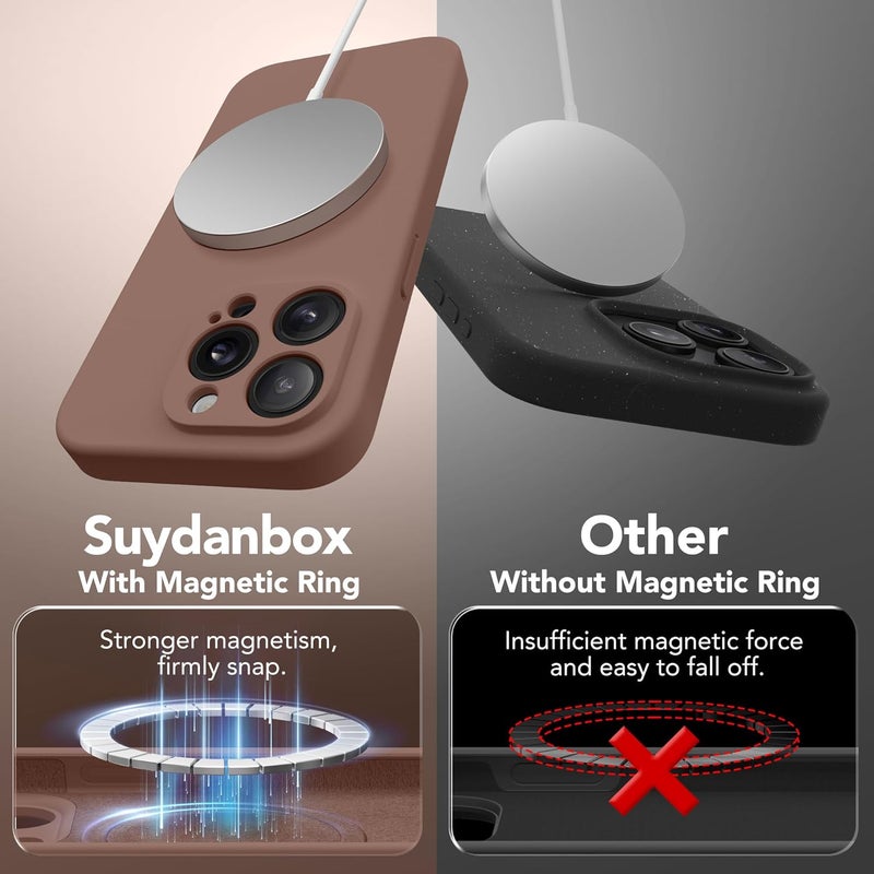 SUYDANBOX Magnetic Case for iPhone 13 Pro 6.1" Compatible with MagSafe Full Camera Protection, Screen Protector, Silicone Shockproof Protective Phone Case for iPhone 13 Pro - Image 5