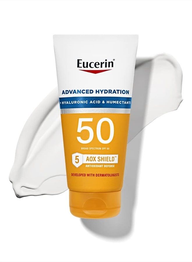 Eucerin Sun Advanced Hydration SPF 50 Sunscreen Lotion, 5 Fl Oz Tube - Image 1