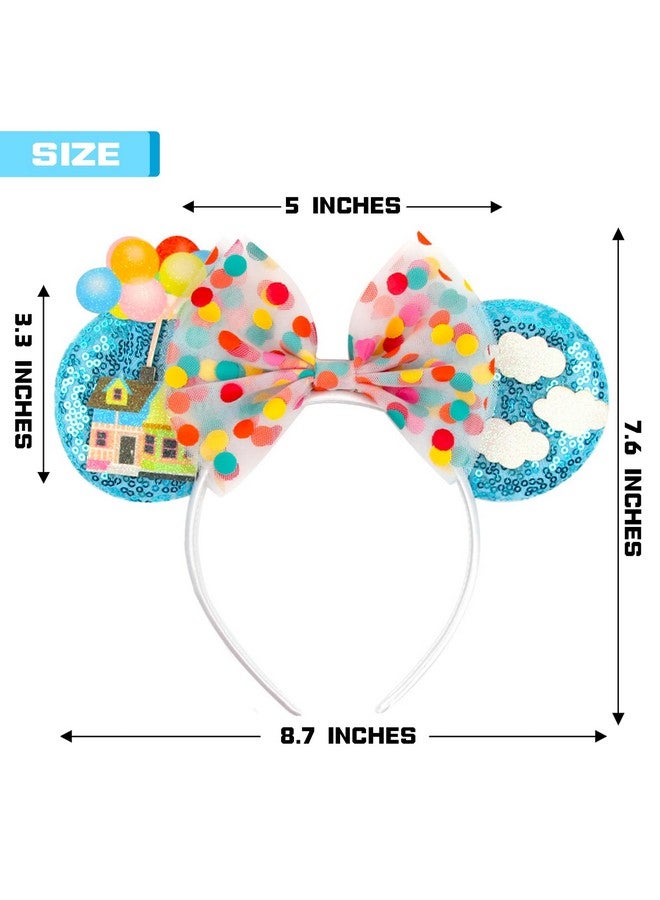 MADO Blue up Mouse Ears Headband for Women adults kids Girls boys, Princess mouse ears - Image 3