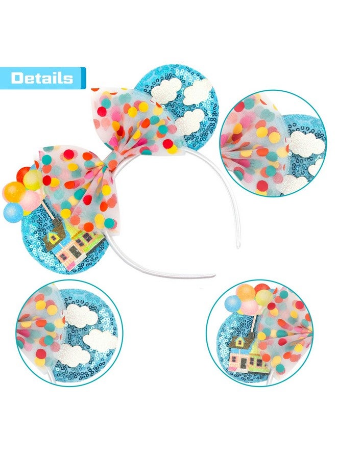 MADO Blue up Mouse Ears Headband for Women adults kids Girls boys, Princess mouse ears - Image 4
