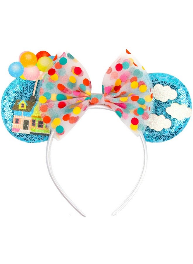 MADO Blue up Mouse Ears Headband for Women adults kids Girls boys, Princess mouse ears - Image 1