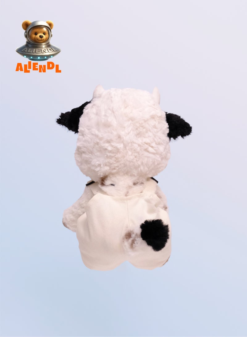 ALIENDL Sweet Calf – Plush Cow Stuffed Animal Toy for Baby Kids, Soft Cute Cow Dress Doll Gift Set with Removable Clothes & Pouch, Adorable Gift for Kids, Girls & Friends - Image 4