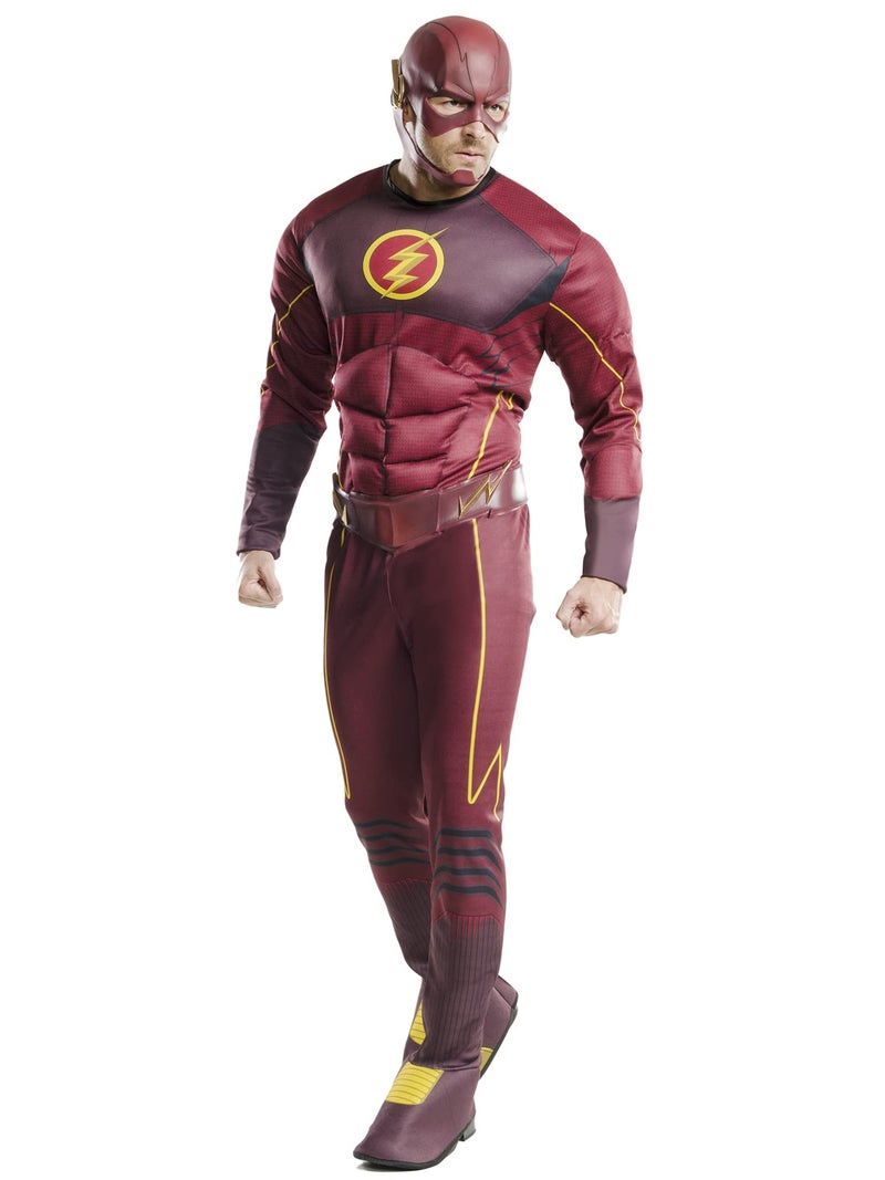 Rubies Men's DC Comics Deluxe Flash Adult Sized Costumes for Themed Parties and Halloween, As Shown, Standard US - Image 3