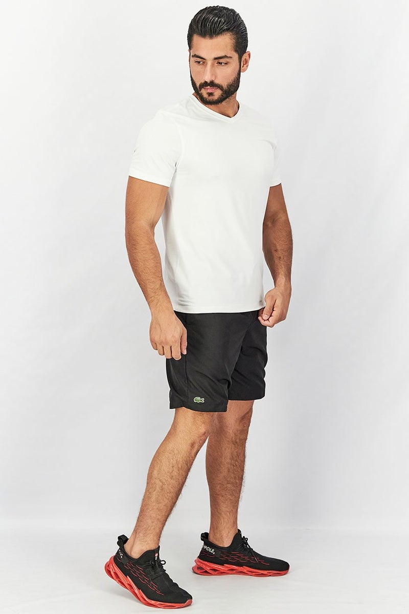 LACOSTE Men Sportswear Fit Training Shorts, Black  - Image 2