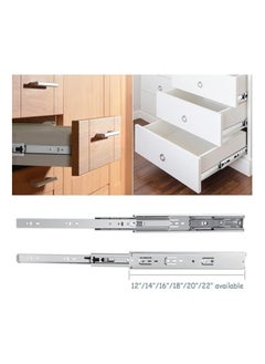 Duravel Duravel Heavy Duty Ball Bearing Drawer Slides, Steel Cabinet Rails, Full Extension (16 Inch)  - Image 2
