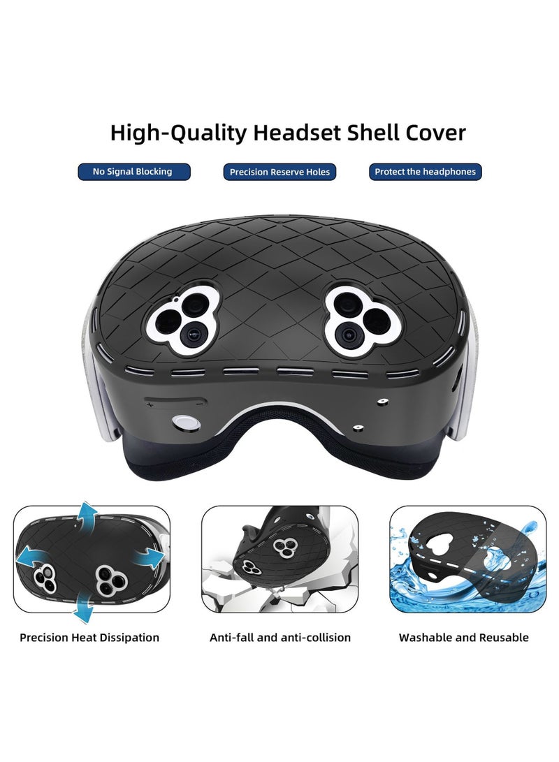 7 in 1 Silicone Protective Cover Set for Meta Quest3S VR Anti-fall Light-blocking Face Mask Controller Grip Caps Kit - Image 3