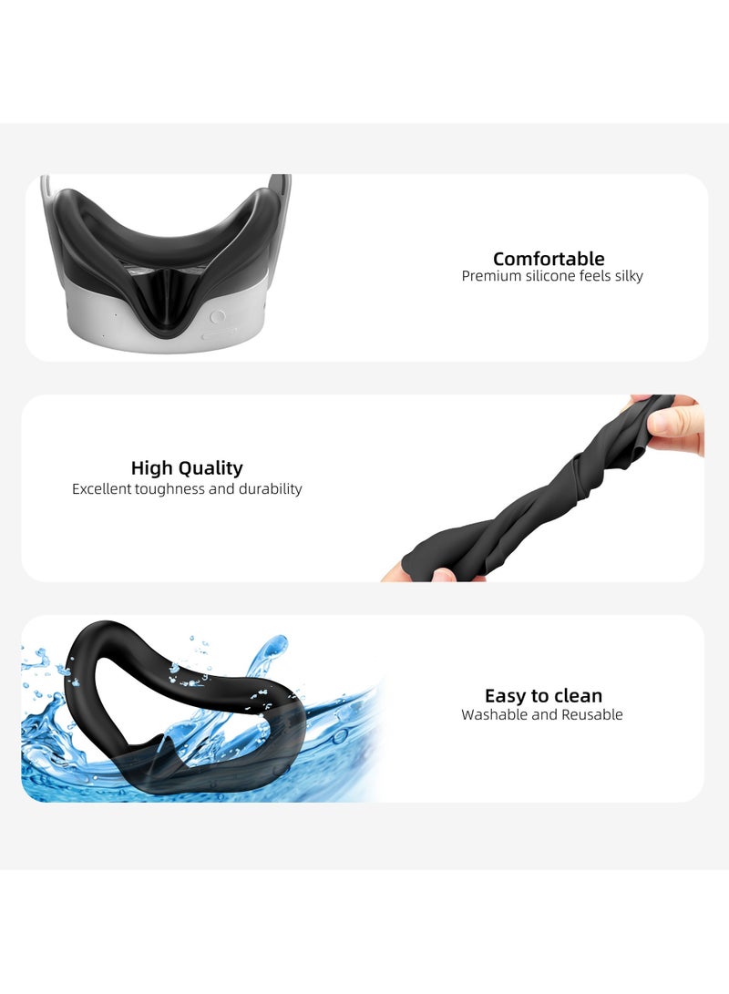 7 in 1 Silicone Protective Cover Set for Meta Quest3S VR Anti-fall Light-blocking Face Mask Controller Grip Caps Kit - Image 5