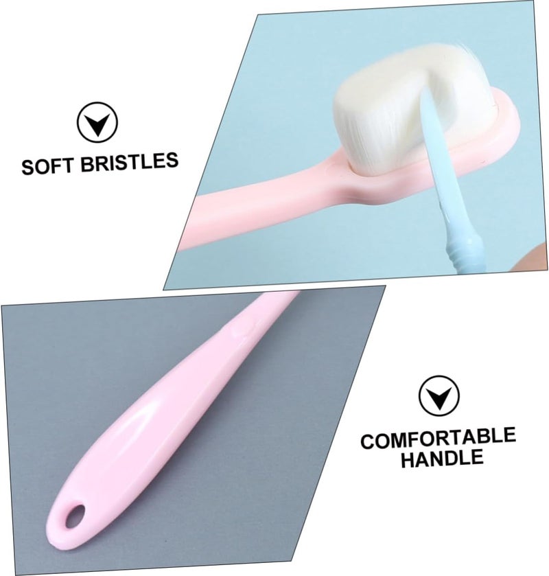 2pcs Soft Bristle Boy Girl Toothbrush Gentle Tooth Cleaner for Oral Care Lightweight and Portable and Colors for Newborns and Toddlers - Image 3