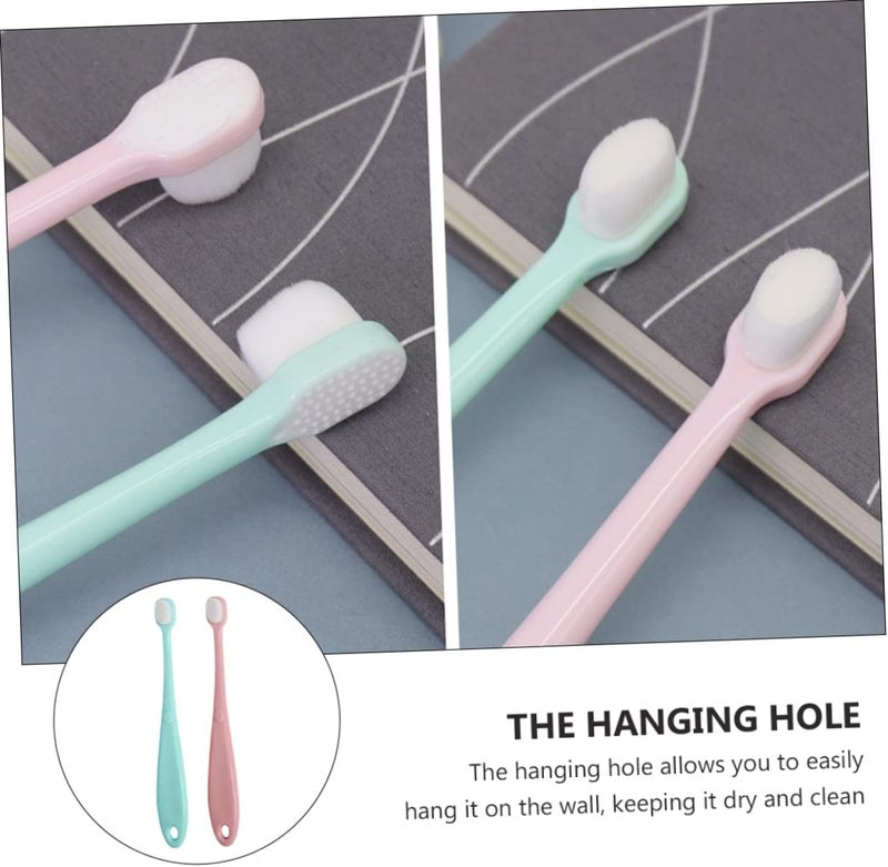 2pcs Soft Bristle Boy Girl Toothbrush Gentle Tooth Cleaner for Oral Care Lightweight and Portable and Colors for Newborns and Toddlers - Image 4