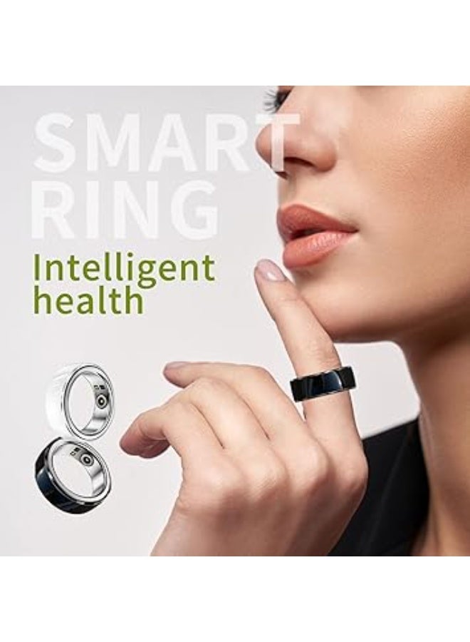 كاست ويف خاتم ذكي للياقة البدنية والصحة 20 ملم، مراقب معدل ضربات القلب، متتبع النوم، قياس ضغط الدم، عداد خطوات، جهاز تتبع اللياقة البدنية مقاوم للماء، بدون اشتراك في التطبيق، عمر بطارية طويل، أبيض - Image 3