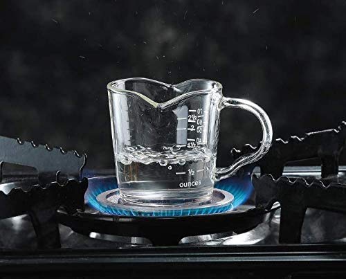 Holiberty 150ml Glass Measuring Cup Double Spouts Espresso Cup Shot Glass Heat-Resistant Handle Transparent Scale Ounce Measure Jugs Mixing Mug for Bar Party Wine Milk Coffee Liquid Heavy Glass Measuring Cup - Image 3