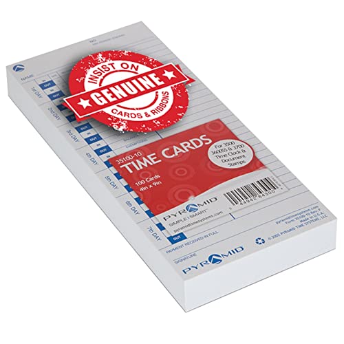 Pyramid Time Systems Pyramid™ 30% Recycled Time Cards For Pyramid Models 3500 & 3700, 4" x 9", Pack Of 100 - Image 5
