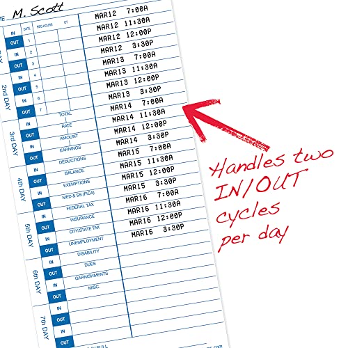 Pyramid Time Systems Pyramid™ 30% Recycled Time Cards For Pyramid Models 3500 & 3700, 4" x 9", Pack Of 100 - Image 3